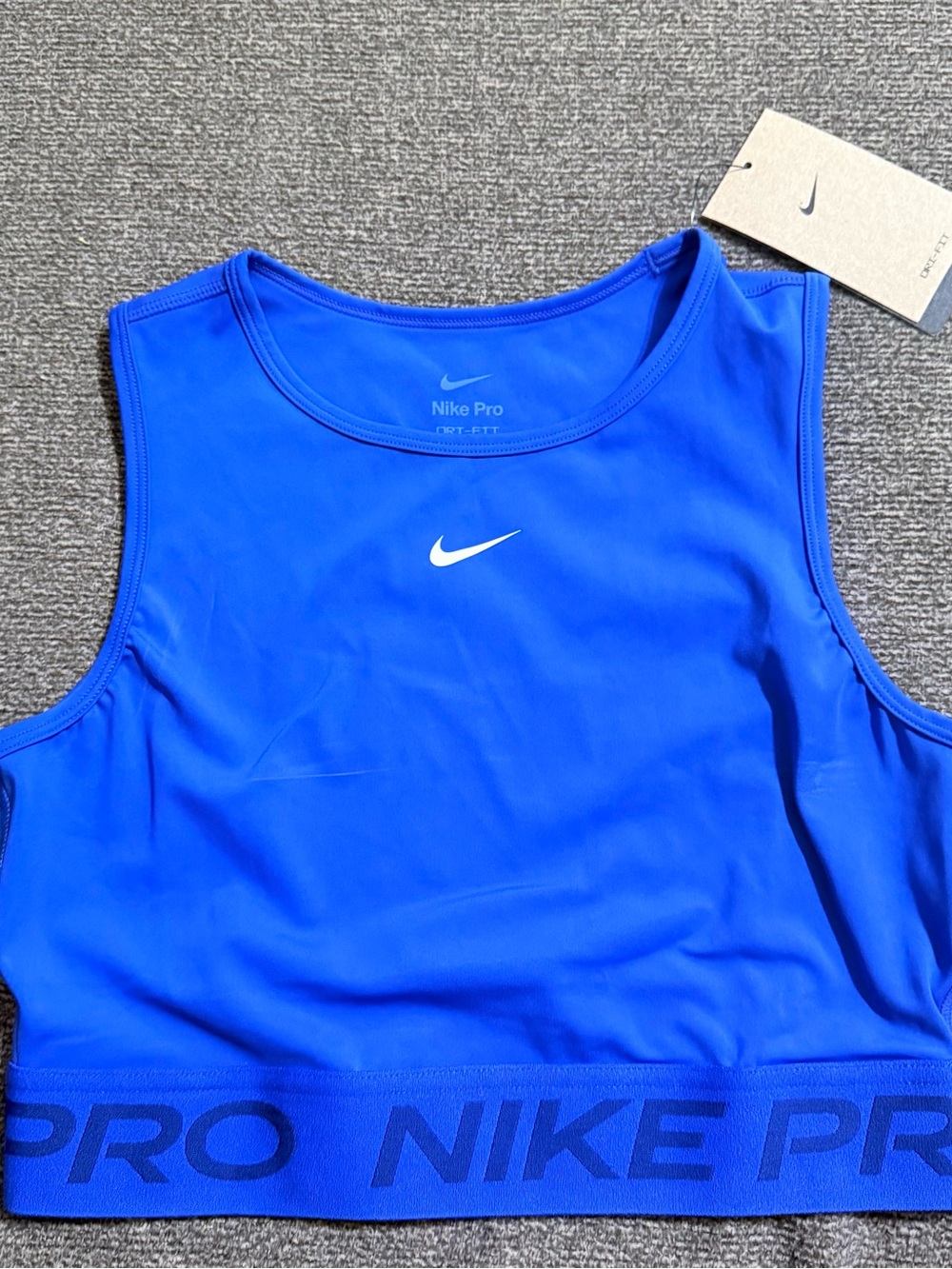 Nike Blue Pro Crop Sports Bra